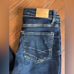 BKE women’s Dark Blue bootcut Jeans with Contrast Stitching